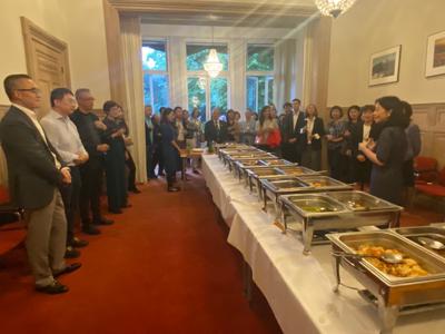 Representative Hsin-Hsin Chen hosts a reception for the leaders of oversea Taiwanese community in the Netherlands.  (2023.9.1, The Hague)