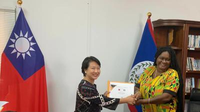 Ambassador Lily Li-Wen Hsu attended the award ceremony of the Taiwan Belize Mandarin Singing Competition on August 1, 2023
