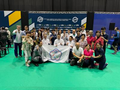 Delegação de Taiwan conquistou 5 medalhas de ouro, 3 medalhas de prata e 4 medalhas de bronze no Aberto Paralímpico de tênis de mesa em São Paulo