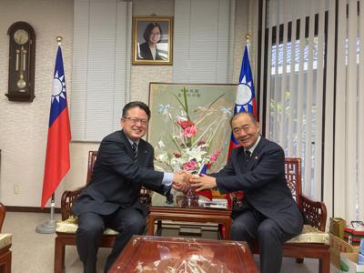 鹿島市議会松田義太議員は3月27日に陳総領事銘俊を表敬訪問