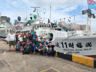 Taiwan longline fishing vessels berth in the port of Suva