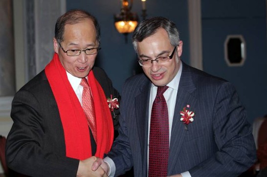 Dr. David Lee and Hon. Tony Clement (Minister for the Federal Economic Development Initiative for Northern Ontario)