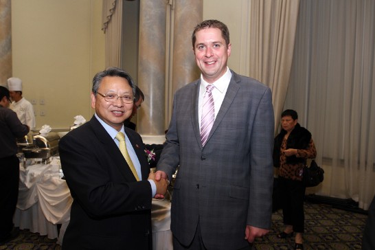 Amb. Bruce Linghu and Hon. Andrew Scheer, Speaker of the House of Commons