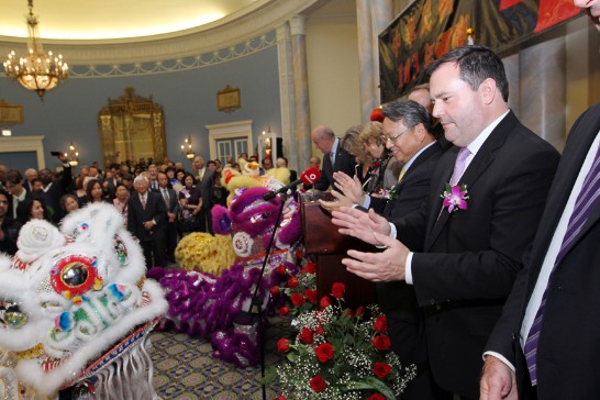 Amb. Linghu and Hon. Jason Kenney, Minister of Employment and Social Development, and Minister for Multiculturalism