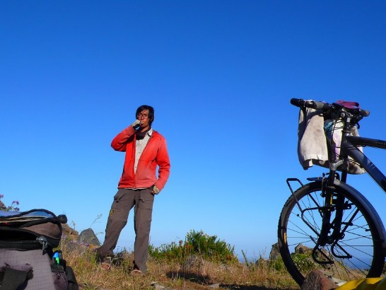 單車環遊世界 吳時暢在智利活動
