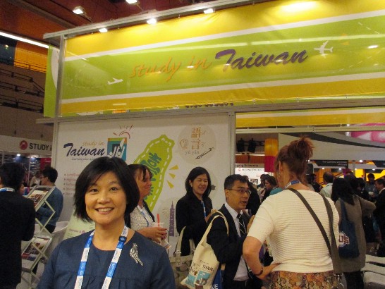 臺灣以”Study in Taiwan”設置教育展攤位參展