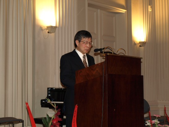 Ansprache des Generaldirektors, Herr Chu, Jian-song, beim Empfang zur Feier des Jahrestages der Gruendung der Republik china, Taiwan