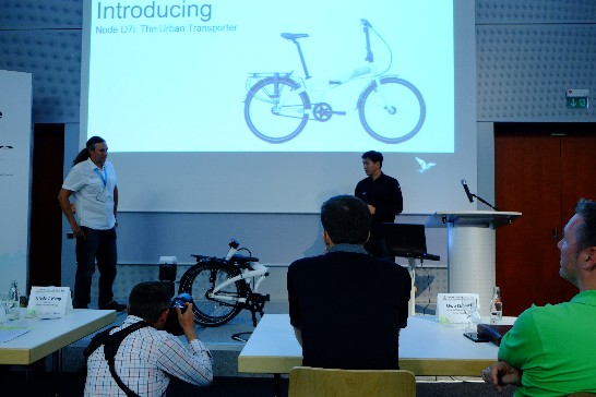 駐德國代表處陳大使華玉偕駐慕尼黑辦事處鄭處長兆元於102年8月29日出席"德國Eurobike展"台灣自行車精品記者會!