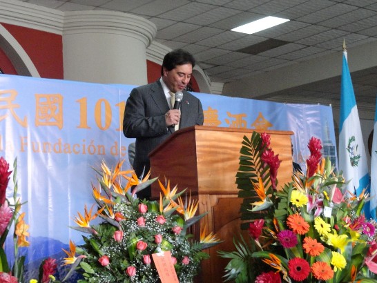 瓜地馬拉外交部長Harold Caballeros致詞表示，重申瓜、台兩國邦誼穩固