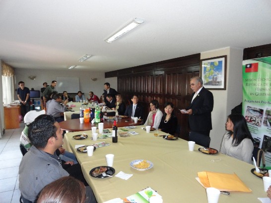 瓜國農牧部長Efraín Medina Guerra致詞，感謝我給予瓜國技術合作  