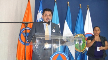 中美洲區域災難預防中心(CEPREDENAC)執行秘書Iván Morales致詞感謝我國支持中美洲防範天然災害風險管理永續發展計畫