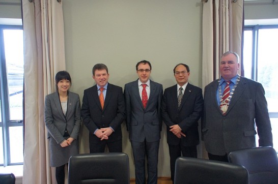 Johnnie Penrose, Daniel McLoghlin and Deputy Robert Troy are pictured with Representative Tseng