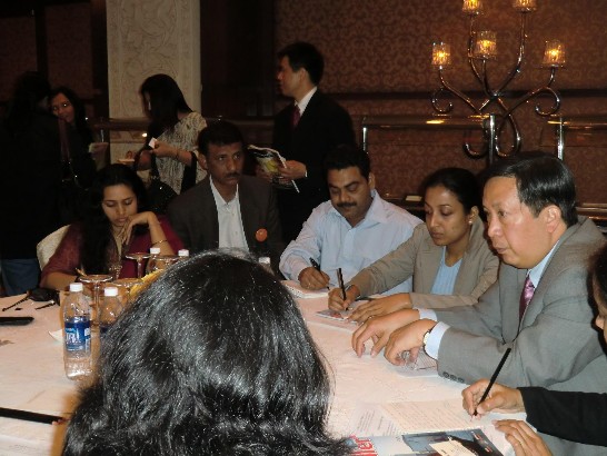 Amb. Ong talked tojournalist in Taiwan Tourism Workshop at Taj Palace Hotel on 23rd of February, 2011.
