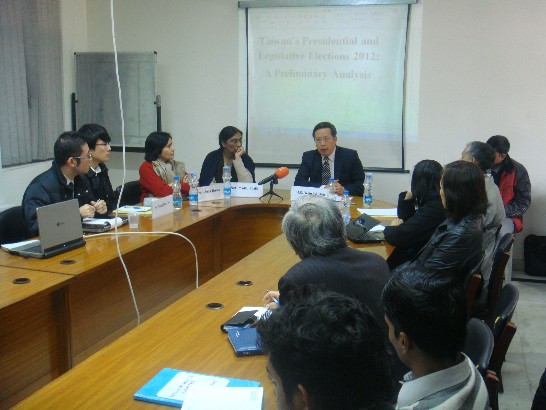 Department of East Asian Studies, University of Delhi hosted a seminar on Taiwan's Presidential &amp; Legislative Elections 2012: A Preliminary Analysis on the morning of January 16, 2012.