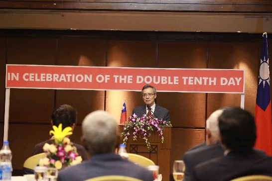 Director General Mr. Frank M. C. Lin delivers speeck at 2014 Double Tenth Day Celebration