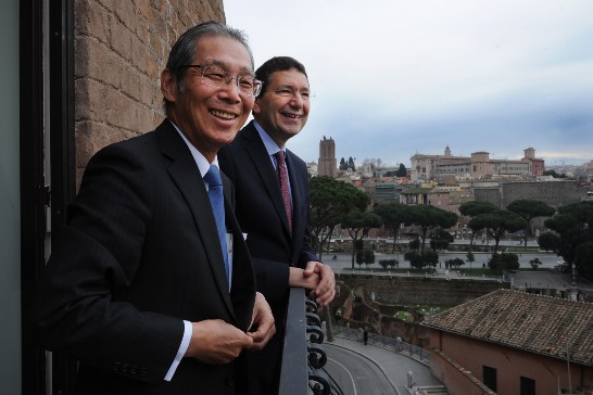 高大使碩泰3月6日拜會羅馬市長馬利諾(Ignazio Marino)暢談城市交流