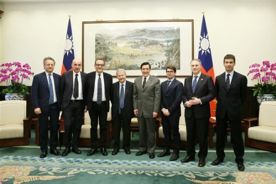 總統接見「義大利眾議院外交委員會主席紀可多（Fabrizio Cicchitto）」一行