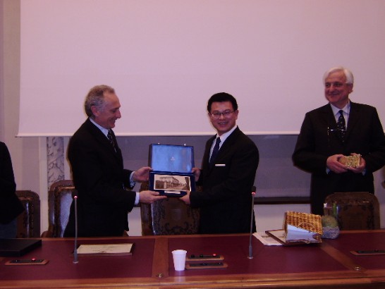 B省長在「2008年Livia Cagnani和平獎頒獎典禮」公開感謝我國過去幾年對該區相關藝術活動之大力支持