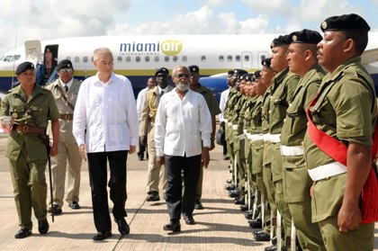 呉敦義副総統がベリーズを訪問、ヤング総督およびバロウ首相と会談