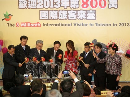 来台訪問客８００万人目は２０１３年大晦日に到着した日本人旅行客