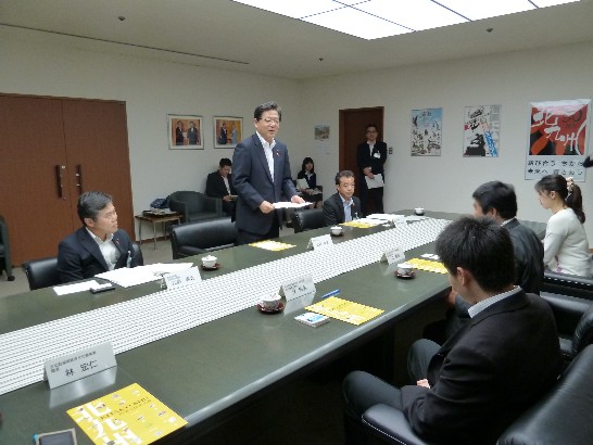 北橋健治市長歓迎の挨拶