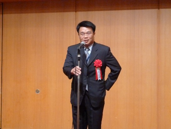 2013年 台湾生活用品及びパテント商品商談会団長許伯章が挨拶 