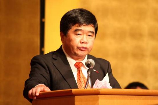 戎総領事が中華民国建国104年双十国慶祝賀レセプションに挨拶の様子(二)