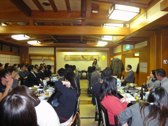 新任北海道地區台灣留學生會會長林芳伃致詞。