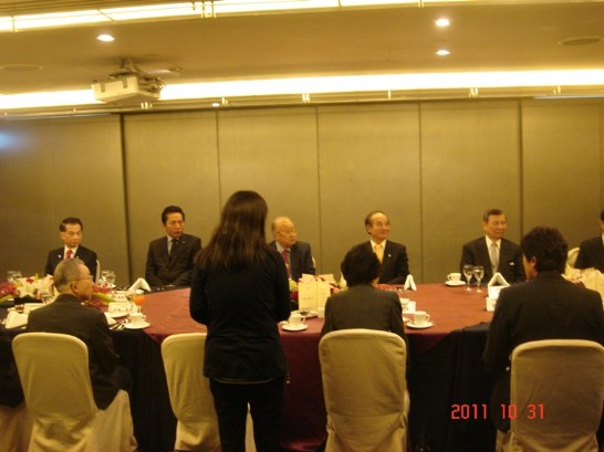 立法院王院長等が北海道高橋知事主催の朝食会に出席