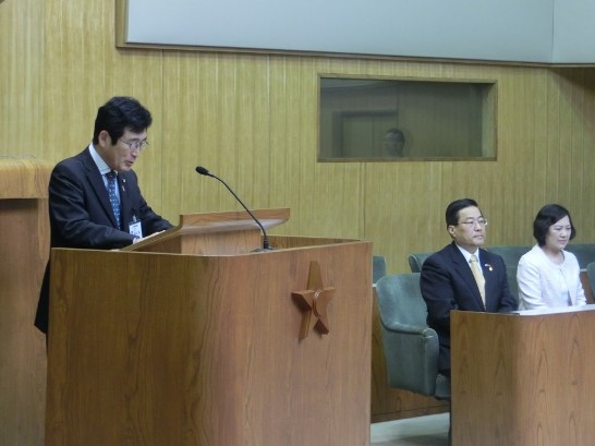 黒木議長の歓迎挨拶