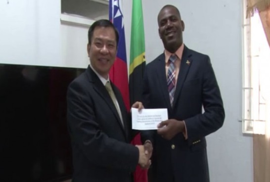 Ambassador Chiou and Deputy Prime Minister Shawn Richards