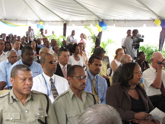 聖露西亞羅德尼灣(Rodney Bay)警察局正式啟用典禮現場