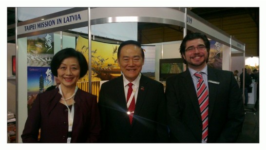 Ambassador Ko ,Madame Ko and Mr. Marcel Arens, the Public Relation Officer of the Frankfurt Office of the Tourism Bureau of The Republic of China