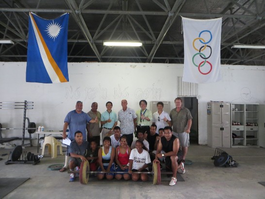 RMI Diplomatic Corps visited RMI weight lifting athletes