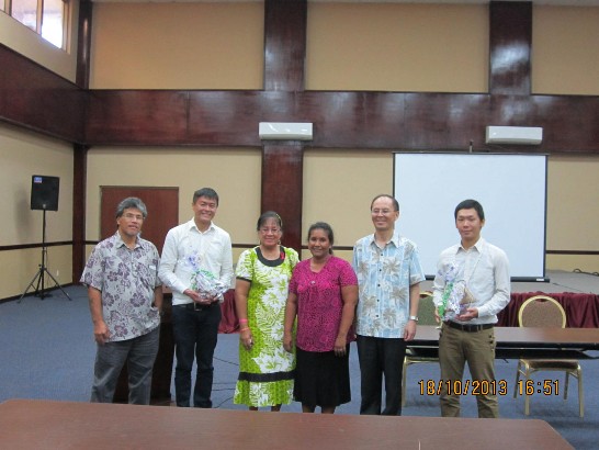 Two representatives from ROC Taiwan’s International Cooperation Development Fund （ICDF）were in Majuro last week to do the post evaluation of the Jitok Kapeel vocational training program I, II &amp; III on electrical, plumbing and automotive.  Taiwan ICDF through ROC Taiwan Embassy in Majuro provided  $800,000 including trainers, training materials and equipments for the Jitok Kapeel for the past 2 years.  While Mr. Thomas Wang and Mr. Morris Mai of ICDF were in Majuro, they interviewed Jitok Kapeel graduates for the past 3 cycles and their employers, and discussed launching and prospect of cycle 4 starting in 2014 with National Training Council, College of the Marshall Islands, and the Ministry of the Public Works.  