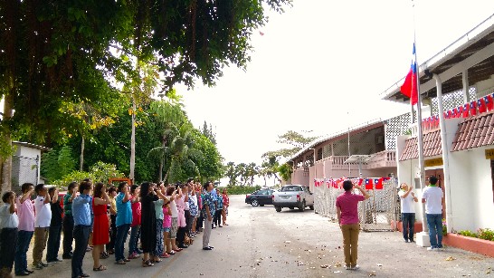 駐馬紹爾群島共和國大使館舉辦慶祝中華民國105年元旦升旗典禮