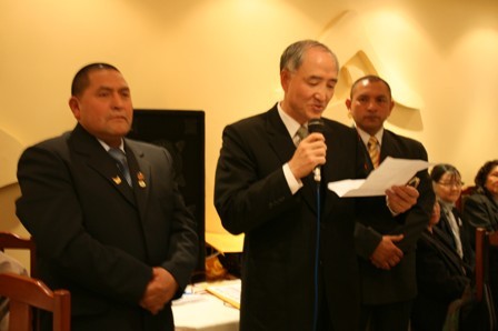 黃代表榮國於「秘魯中華國術總會」聯誼餐會致詞