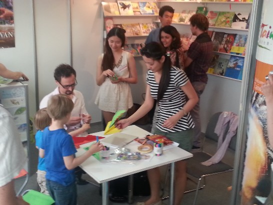 The stand of Taipei Book Fair Foundation in 2014 Warsaw International Book Fair