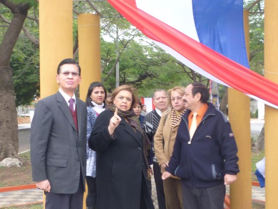 2010.07.15駐巴拉圭黃大使聯昇應邀參加亞松森蔣介石大道林蔭路段整修啟用典禮