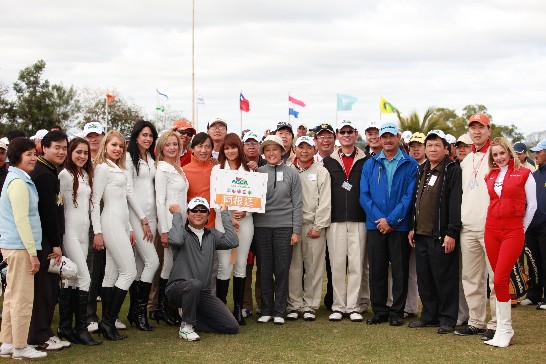 阿根廷隊球友合影