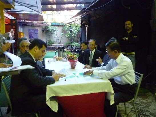 2010.09.14 駐巴拉圭黃大使聯昇與巴國農牧部長卡多索簽署設置東部地區倉儲中心合作案