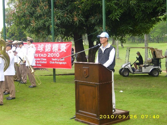 2010.09.26 黃大使聯昇於開球儀式致詞