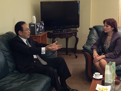 劉大使德立與瑟歌菲亞部長晤談