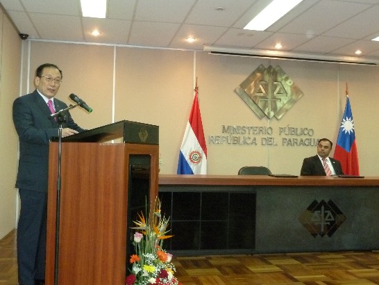 劉大使德立於捐贈儀式中致詞