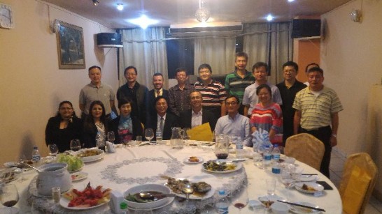 駐東方市溫總領事曜禎於轄內先鋒日報社長赴華採訪我第14任總統副總統就職活動前設宴餞行