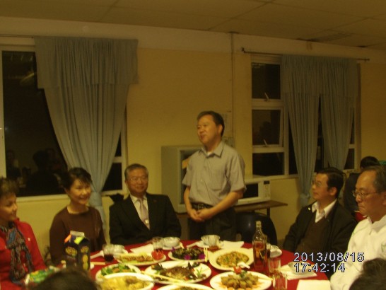 史國南緯成衣廠戴總經理感念蔡大使四年來的支持與照顧，於8月15日特以晚宴歡送蔡大使夫婦(戴總經理致詞)