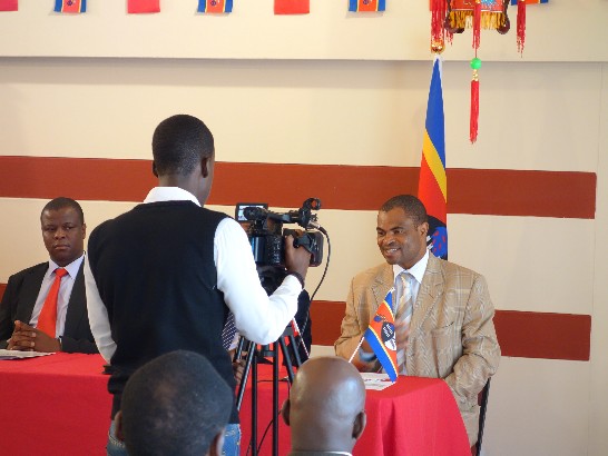 4月10日駐史瓦濟蘭大使陳經銓援贈史國典禮，史國農業部政次塔拉博士致謝詞