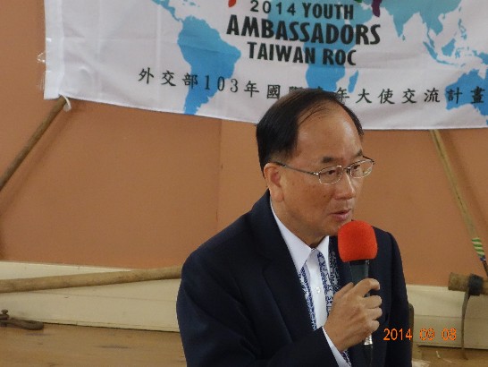 9月8日青年大使團前往史瓦濟蘭科技學院表演，張領隊萬陸致詞