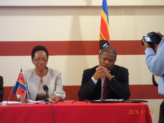 史國天然資源暨能源部馬夏瑪部長（Jabulile Mashwama）1月22日接受援贈時致謝詞