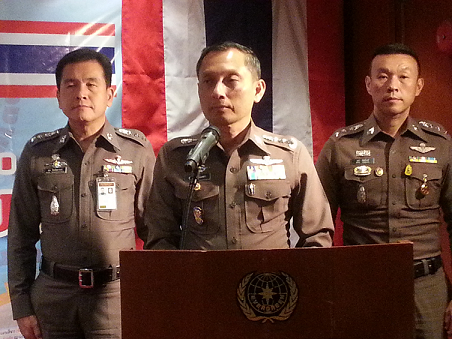 陳銘政大使、蘇維喇警中將分別致詞肯定泰國臺商工廠警察的貢獻。